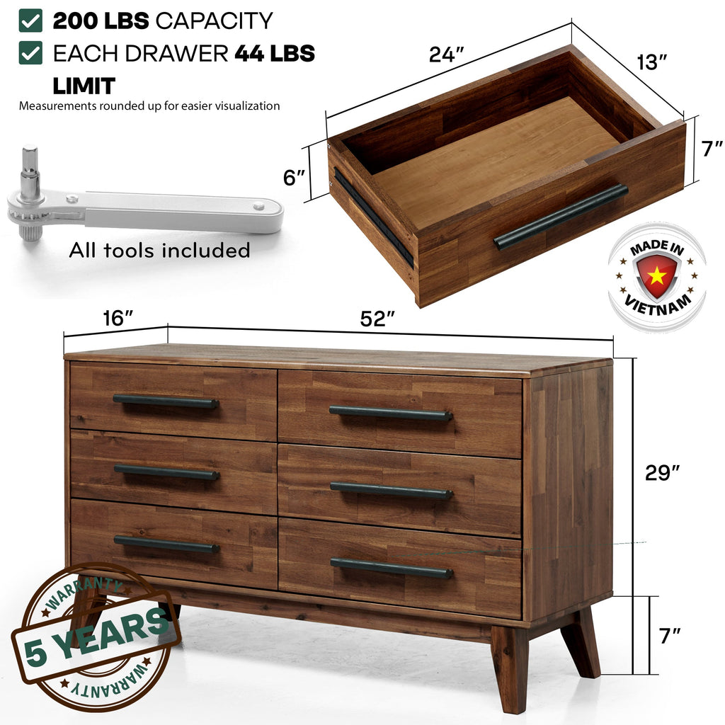 Legacy Solid Wood Dresser